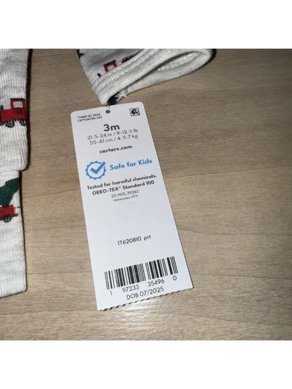 NWT Carter's Three Piece Christmas Tree Truck Bodysuit Set Baby Size 3 Months